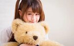 Download wallpaper Girl, Toy, Bear, Asian, section girls in 